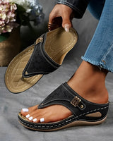 Marcel - Stilvolle Keilsandalen in Schwarz