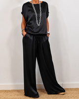 Blaine - Elegantes Lockere Zweiteiler-Set in Schwarz