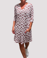 Jazmin - Lässiges Midikleid mit Rüschen in Braun