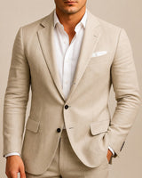 Angelo - Formeller Leichter Blazer in Beige