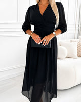 Greta - Elegantes, bequemes Kleid in Schwarz