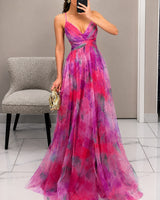 Michelle - Florales Maxikleid in Rosa