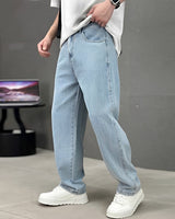 Garza - Lässige Gerade Jeans in Hellblau