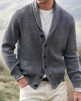 Winton - Klassischer Herren-Cardigan in Grau