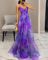 Michelle - Florales Maxikleid in Lila