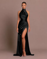 Elle - Elegantes langes Kleid in Schwarz