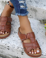 Elouise - Bequeme Sandalen mit verstellbaren Riemen in Braun