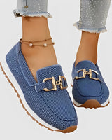 Elle - Lässige Loafer mit Schnalle in Blau
