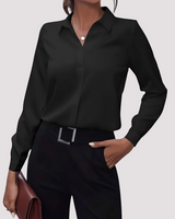 Alisa - Elegantes Button-Up-Hemd in Schwarz
