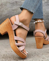Ffion - Stilvolle Chunky Sandalen in Rosa