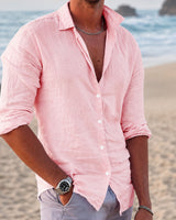 Anthony - Lässiges Langarmhemd in Rosa