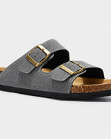 Bertie - Stilvolle Sandalen mit Korkfußbett in Grau