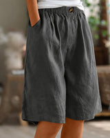 Eileen - Lässige Weite Shorts in Schwarz