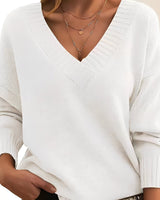 Mollie - Luftiger Damenpullover mit entspanntem Design in Weiß