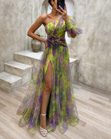 Rowe - Stilvolles Florales Maxikleid in Grün