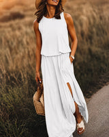 Edna - Lässiges Boho-Maxikleid aus Modal in Weiß