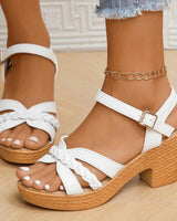 Ffion - Stilvolle Chunky Sandalen in Weiß