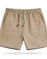 Barnett - Lässige Shorts mit elastischem Bund in Khaki