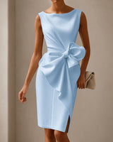 Esmee - Elegantes Minikleid mit Schleife in Blau