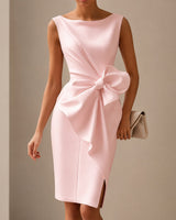 Esmee - Elegantes Minikleid mit Schleife in Rosa
