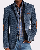 Marco - Retro Einreihiger Blazer in Blau
