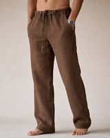 Crawford - Bequeme Atmungsaktive Hose in Braun
