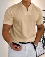 Jason - Herren-Trainingsshirt mit kurzen Ärmeln in Khaki