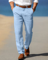 Dion - Formelle, lockere Hose in Blau