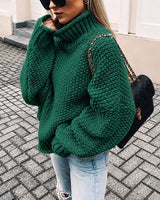 Vale - Lässiges, einfaches Rollkragen-Shirt in Grün