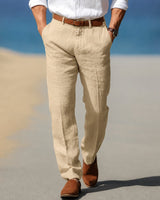 Dion - Formelle, lockere Hose in Khaki
