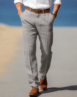 Dion - Formelle, lockere Hose in Grau