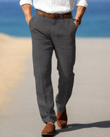 Dion - Formelle, lockere Hose in Dunkelgrau