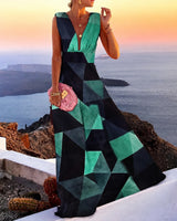 Kaylee - Stilvolles ärmelloses Maxikleid in Grün