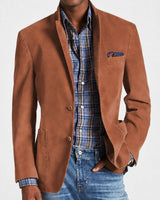 Marco - Retro Einreihiger Blazer in Braun