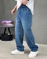 Garza - Lässige Gerade Jeans in Blau