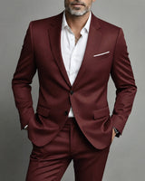 Carrillo - Formeller Slim Fit Anzug in Rot