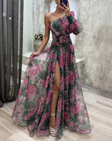 Rowe - Stilvolles Florales Maxikleid in Rot