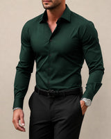 Gibbs - Formelles Slim Fit Hemd in Grün