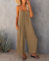 Mahdi - Gemütlicher Jumpsuit mit Taschen in Khaki