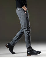 Kristian - Elegante Hose mit Karomuster in Grau