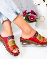 Christina - Bunte Freizeitsandalen in Rot
