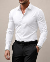 Gibbs - Formelles Slim Fit Hemd in Weiß