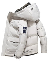 Stilvolle Gepolsterte Herren-Winterjacke - Milo in Weiß