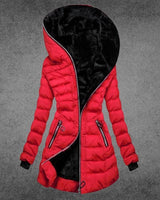 Stilvolle warme Winterjacke für Damen in Rot