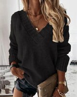 Pullover Damen Kuschelig Weich in Schwarz