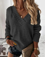 Pullover Damen Kuschelig Weich in Grau
