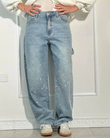 Gertrud | Diamant-Hose in Hellblau