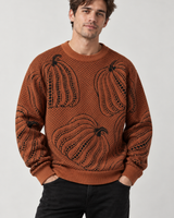 Strickpullover mit Kürbismuster – Gino in Orange