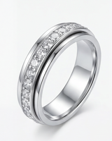 Serenova™ Stressabbau-Spinner-Ring in Silber