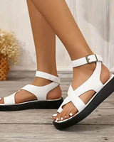 Karin | Damen Orthopädische Zehensteg Sandalen Komfort in Weiß
